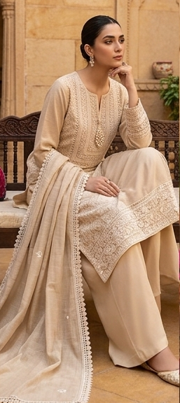Chikankari Embroidery mal cotton with dupatta