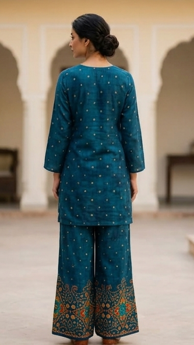 Cord set 2 pc. Printed at hem